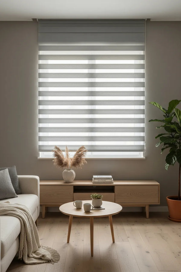 Persiana Double Vision Cinza